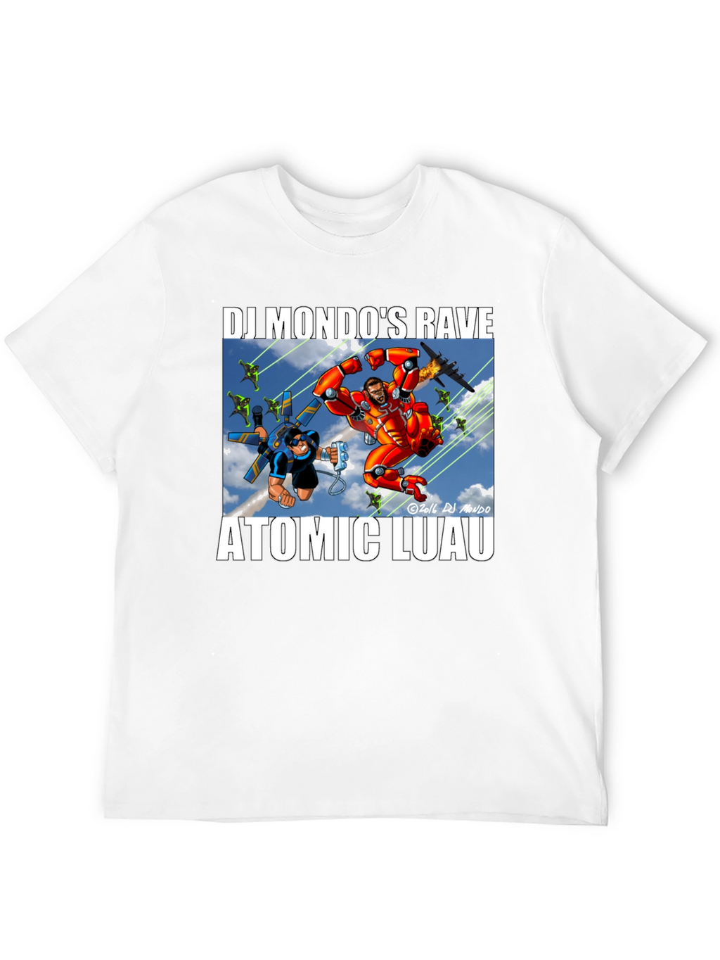 DJ Mondos Rave Atomic Luau Graphic Tee