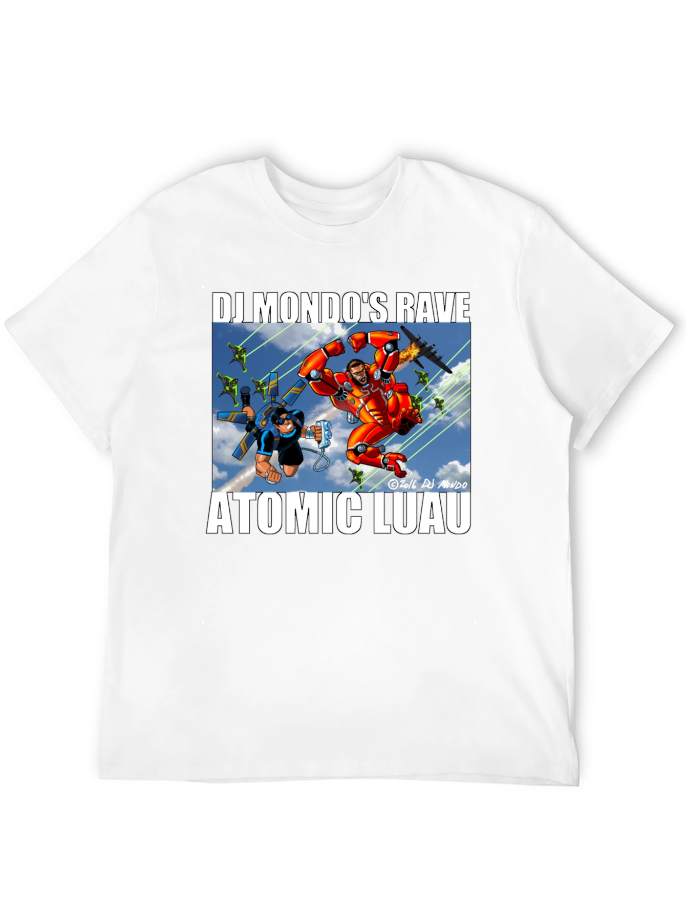 DJ Mondos Rave Atomic Luau Graphic Tee