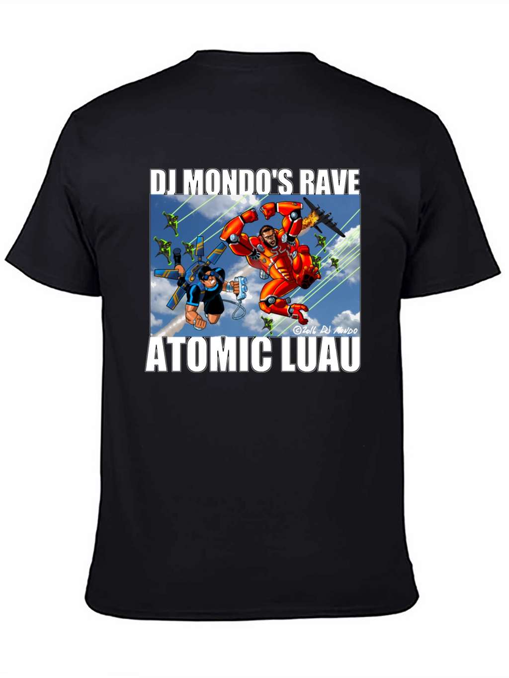 DJ Mondos Rave Atomic Luau Graphic Tee