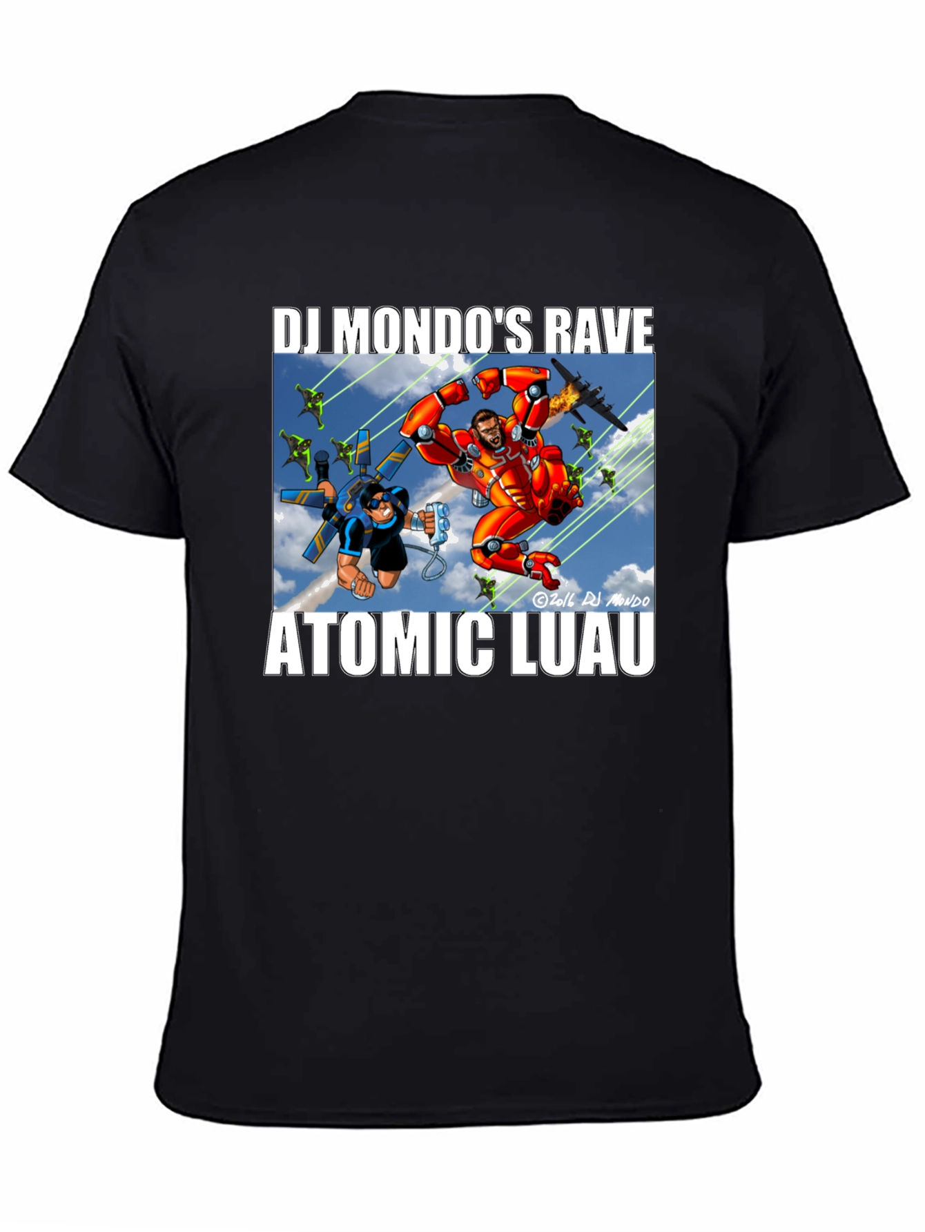 DJ Mondos Rave Atomic Luau Graphic Tee
