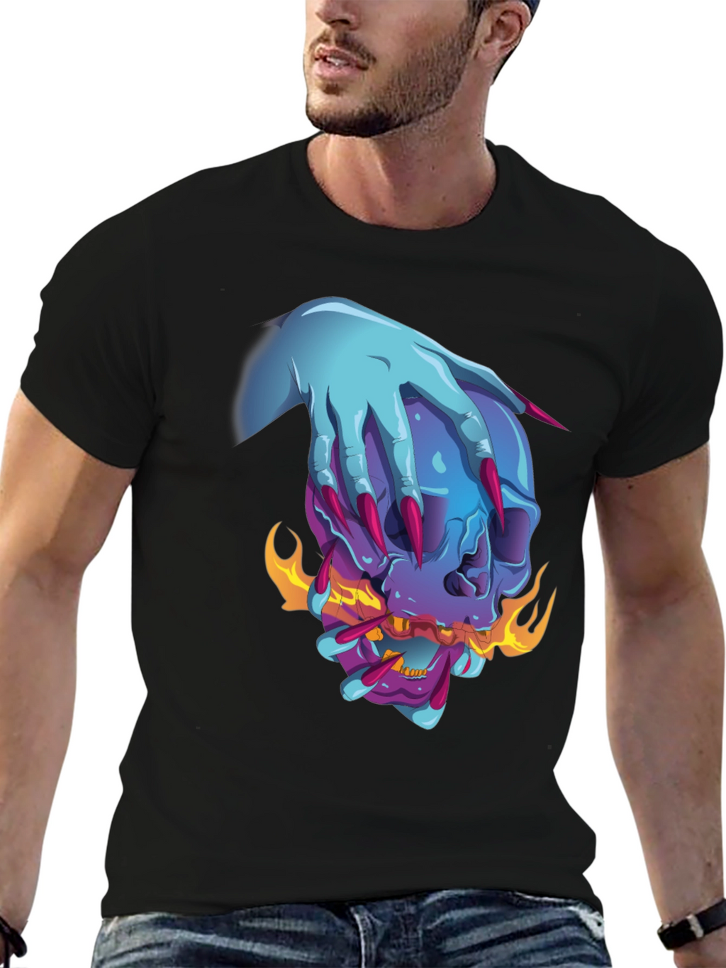 Skull Graphic Tee - Edgy & Unique Design