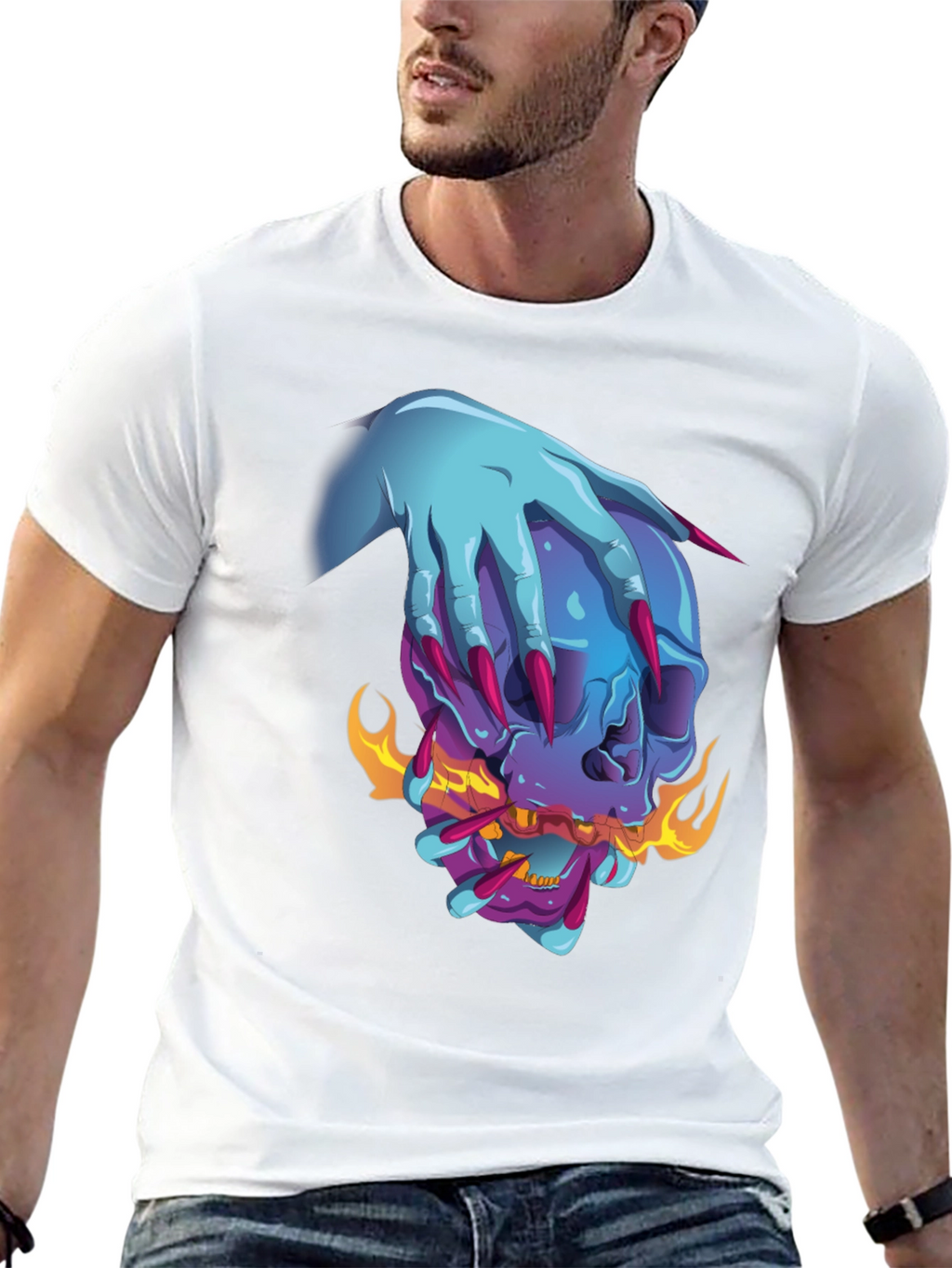 Skull Graphic Tee - Edgy & Unique Design
