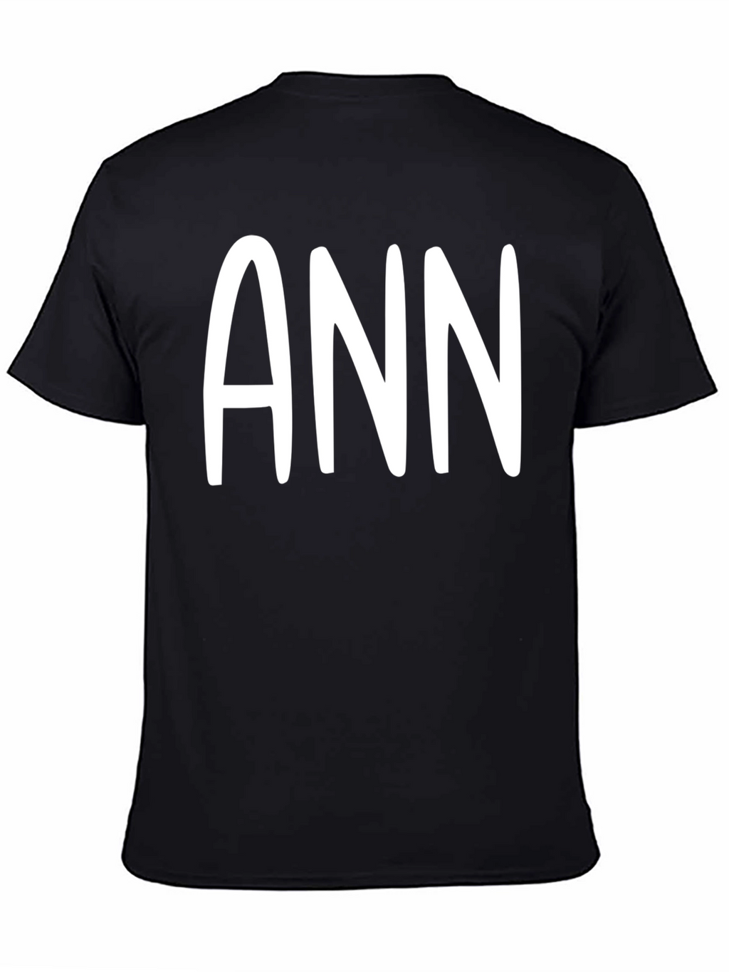 ANN Black Cotton Graphic Tee - Unisex
