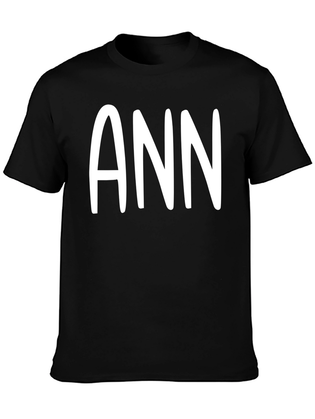 ANN Black Cotton Graphic Tee - Unisex
