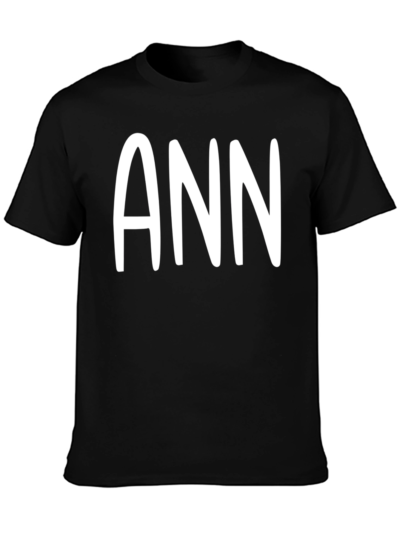 ANN Black Cotton Graphic Tee - Unisex