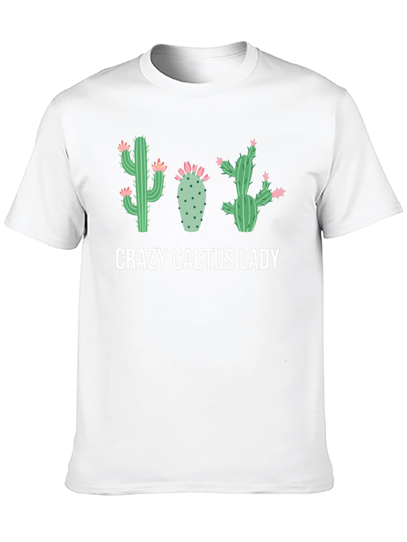 Crazy Cactus Lady Black Graphic Tee