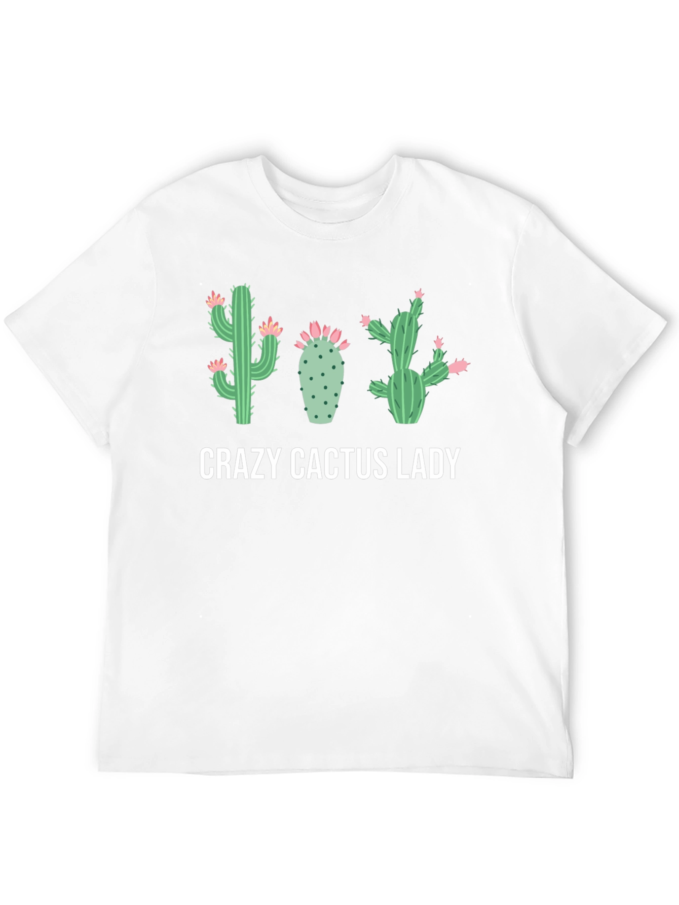 Crazy Cactus Lady Black Graphic Tee