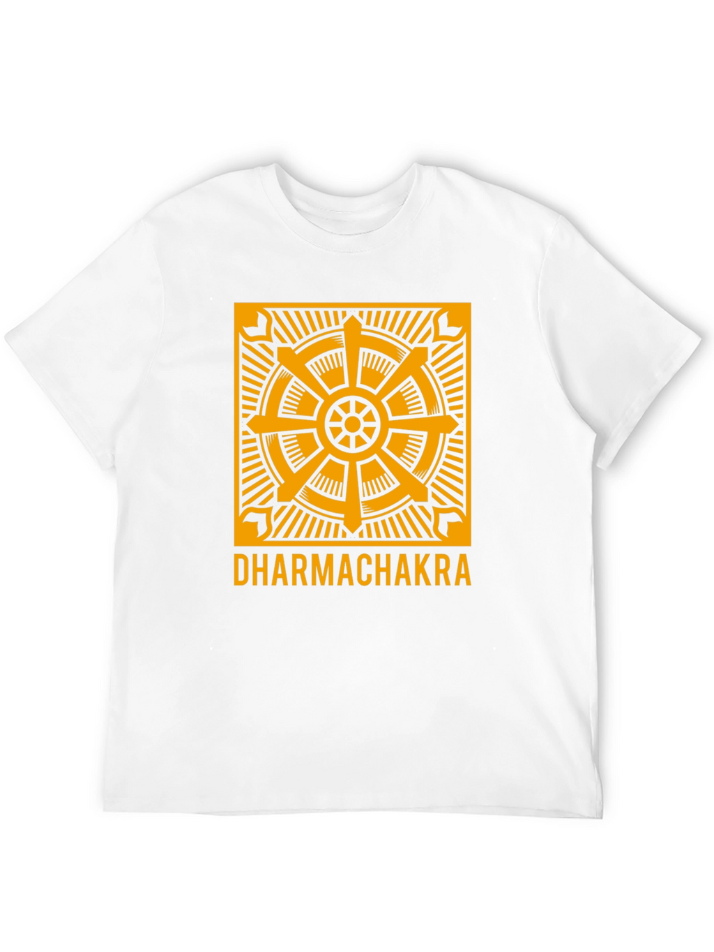 Dharmachakra Wheel Graphic Tee - Black Cotton T-Shirt