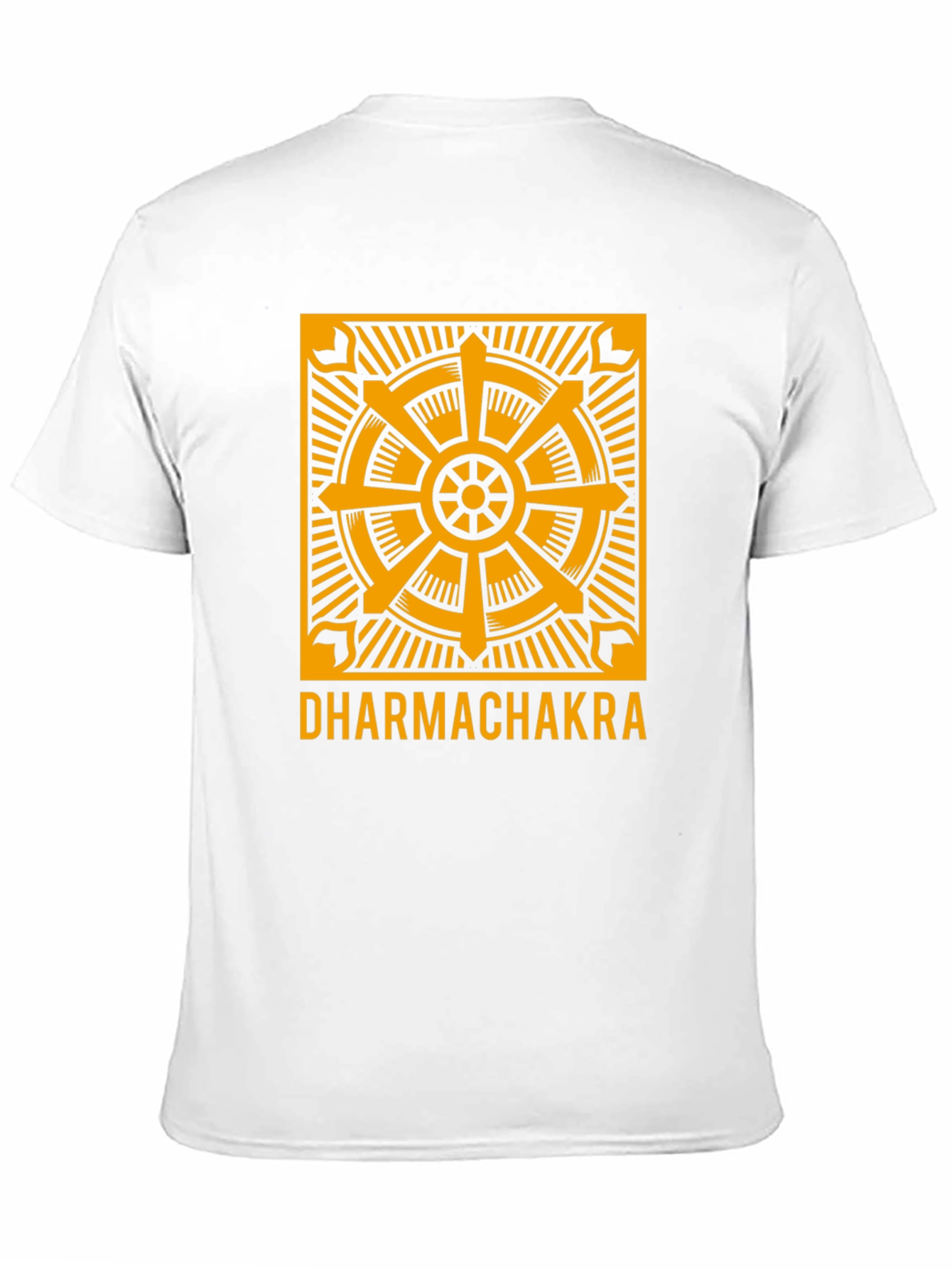 Dharmachakra Wheel Graphic Tee - Black Cotton T-Shirt