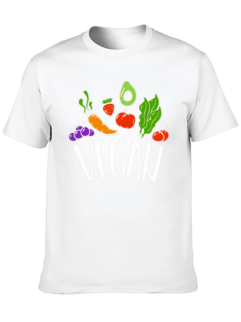 Vegan T-Shirt: Fruits & Vegetables Design