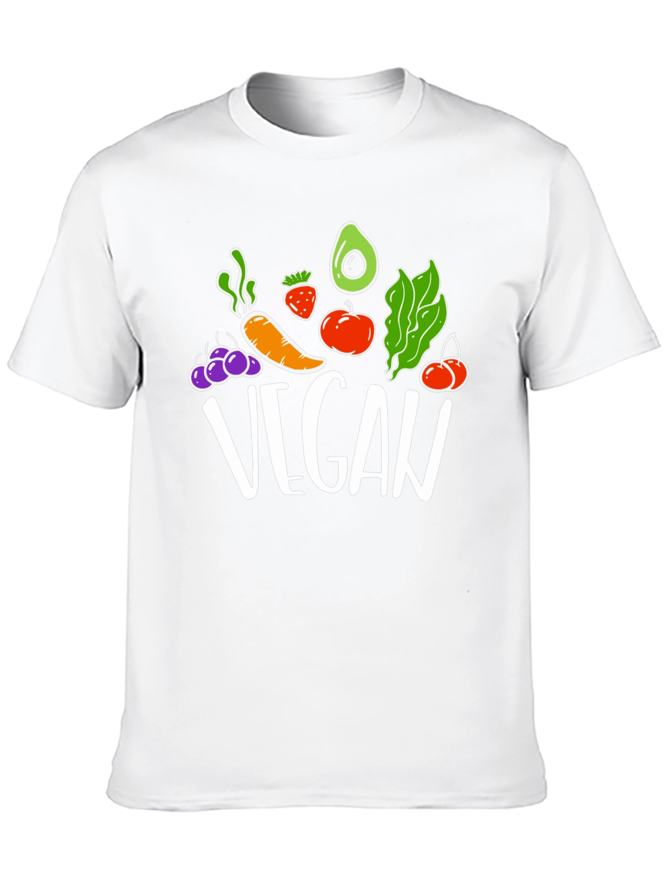 Vegan T-Shirt: Fruits & Vegetables Design