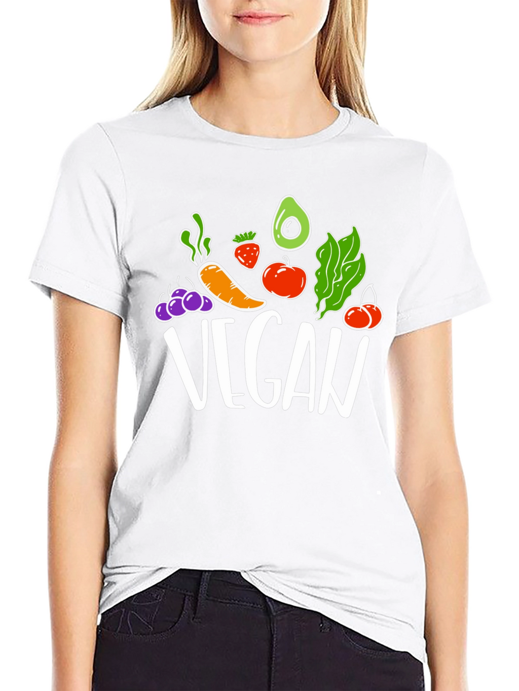 Vegan T-Shirt: Fruits & Vegetables Design