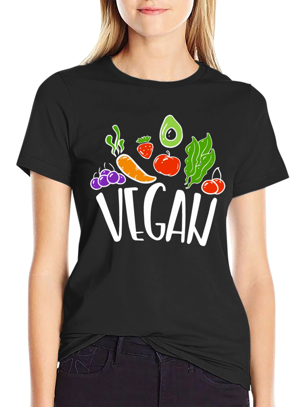 Vegan T-Shirt: Fruits & Vegetables Design