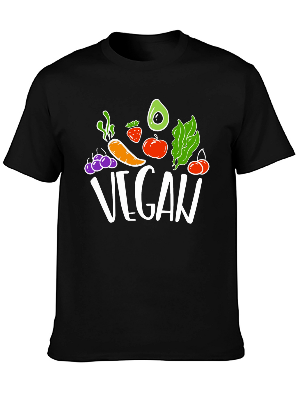 Vegan T-Shirt: Fruits & Vegetables Design
