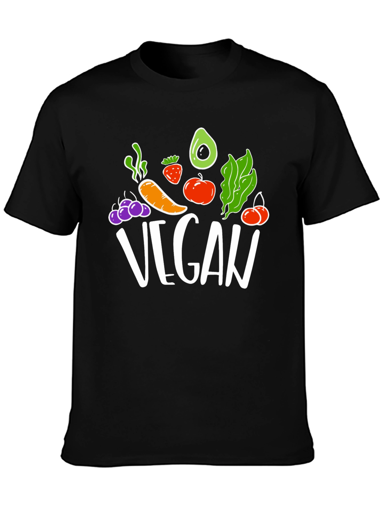 Vegan T-Shirt: Fruits & Vegetables Design
