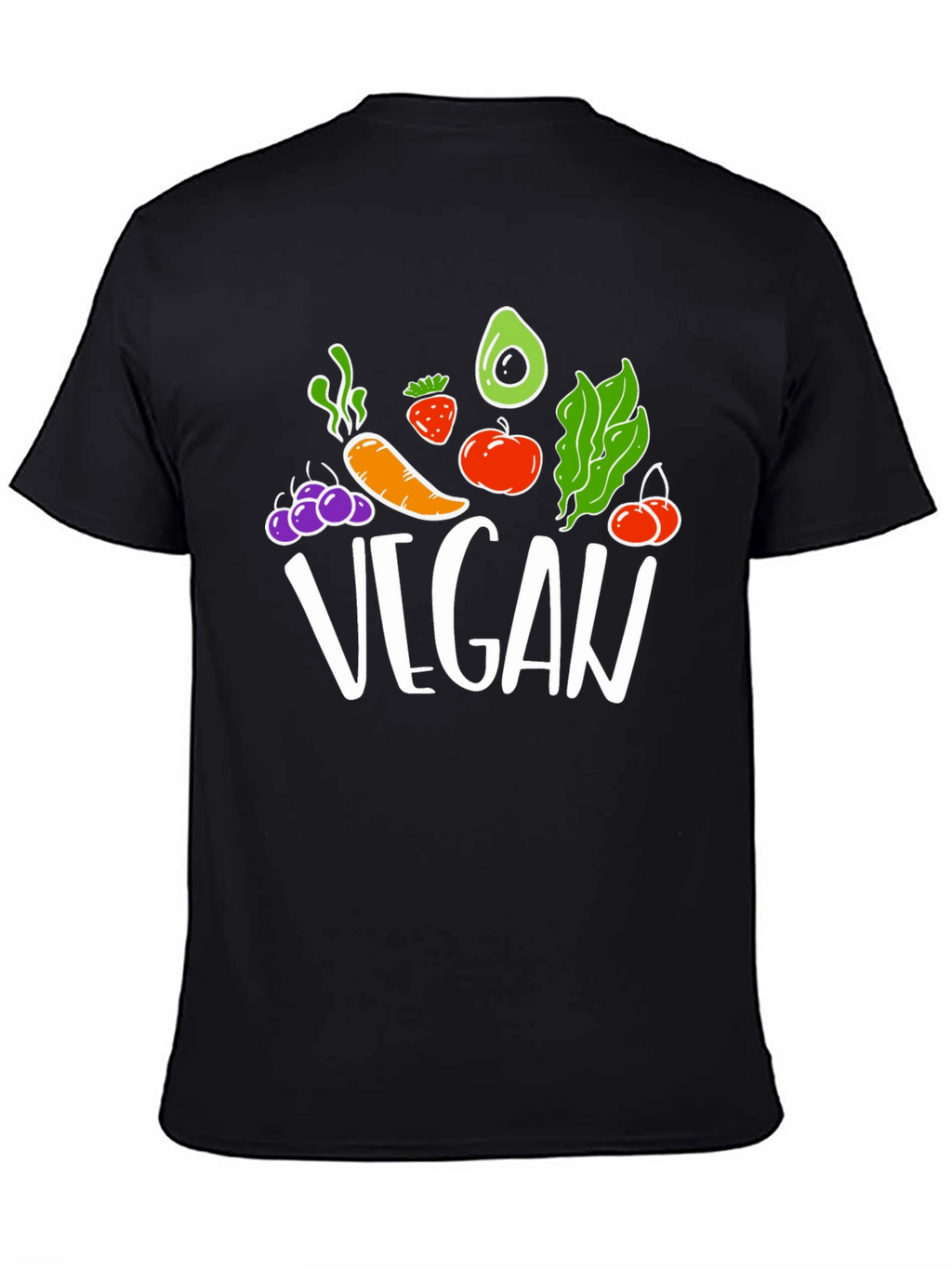 Vegan T-Shirt: Fruits & Vegetables Design