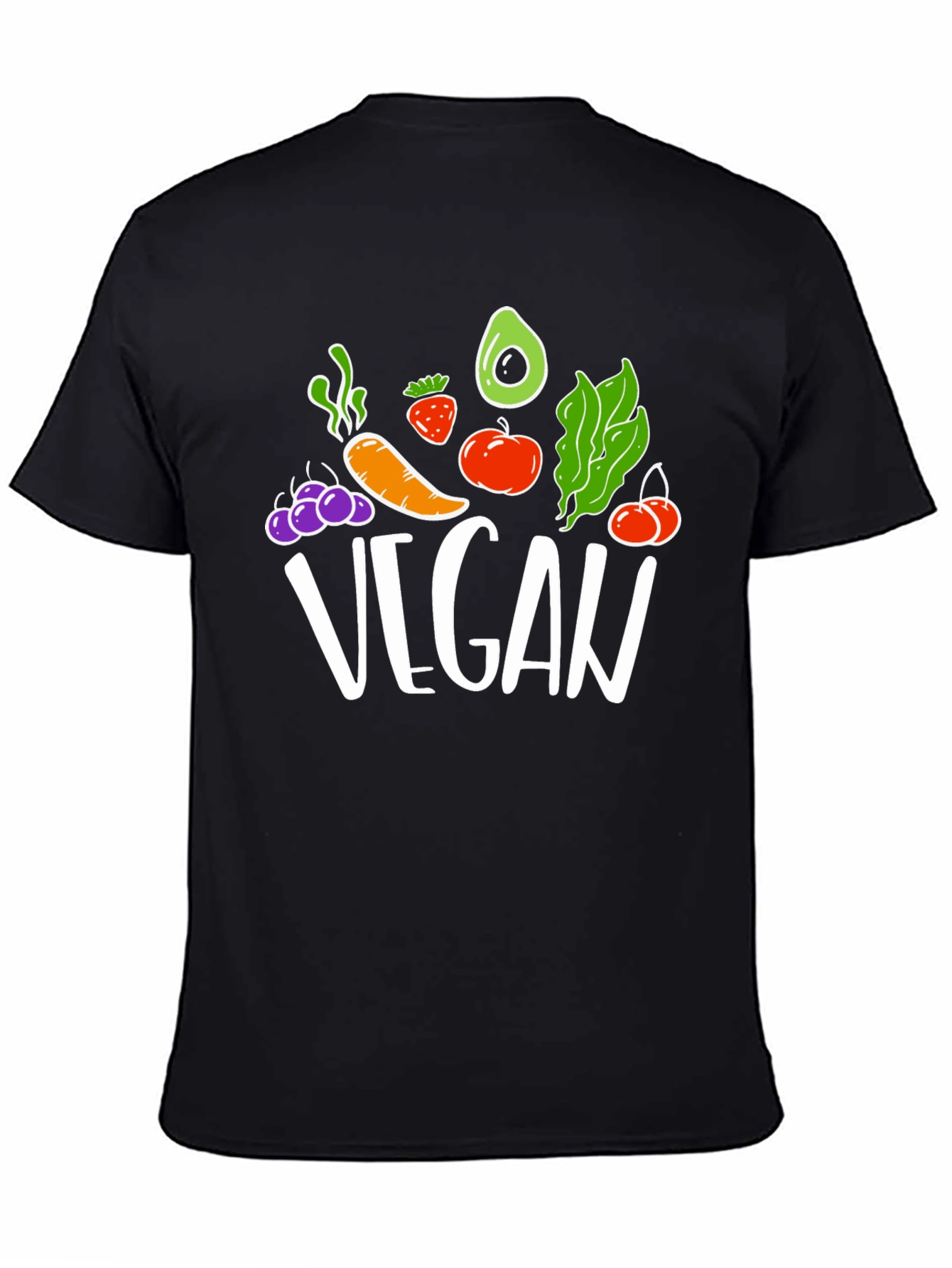 Vegan T-Shirt: Fruits & Vegetables Design
