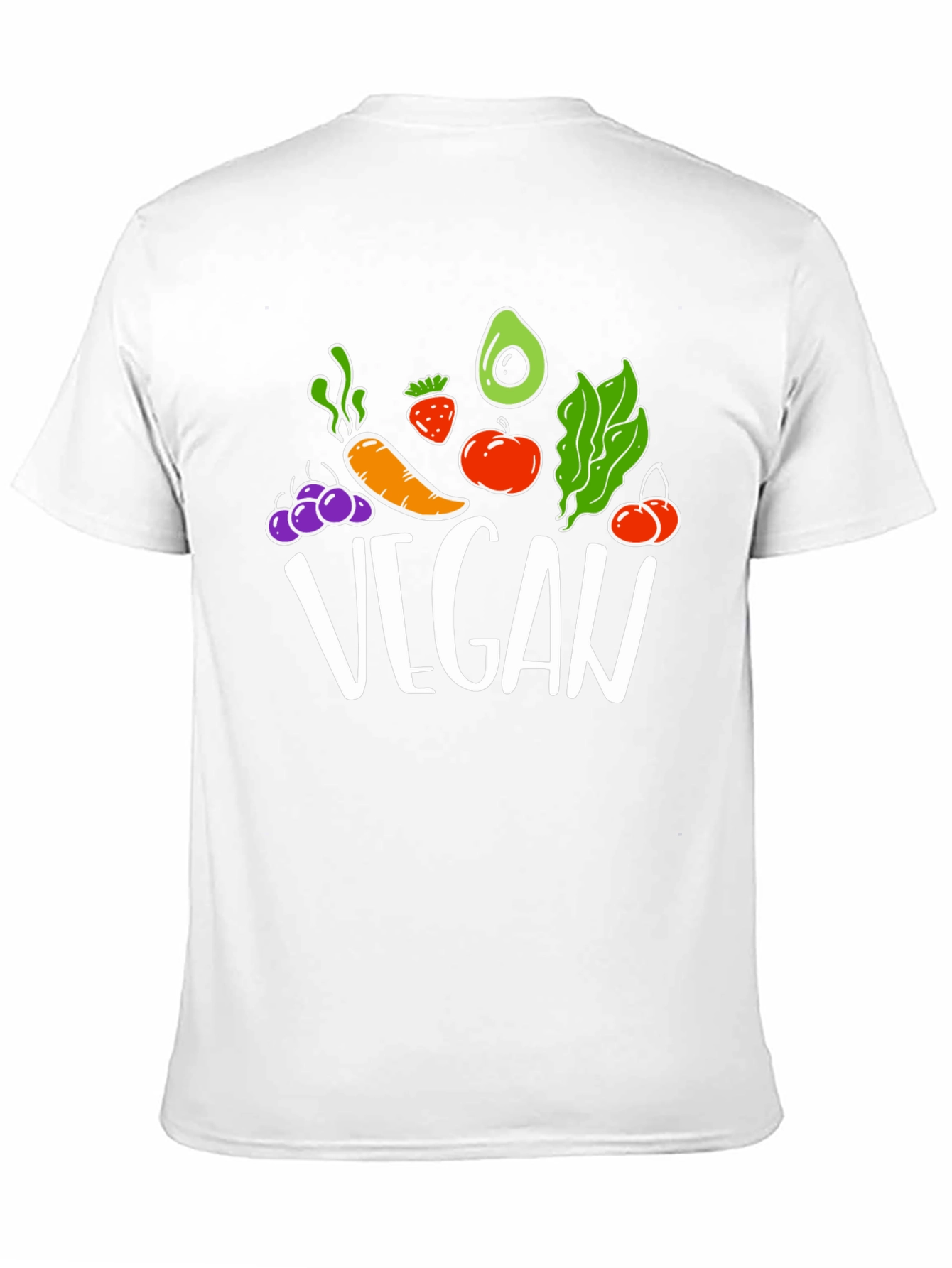 Vegan T-Shirt: Fruits & Vegetables Design