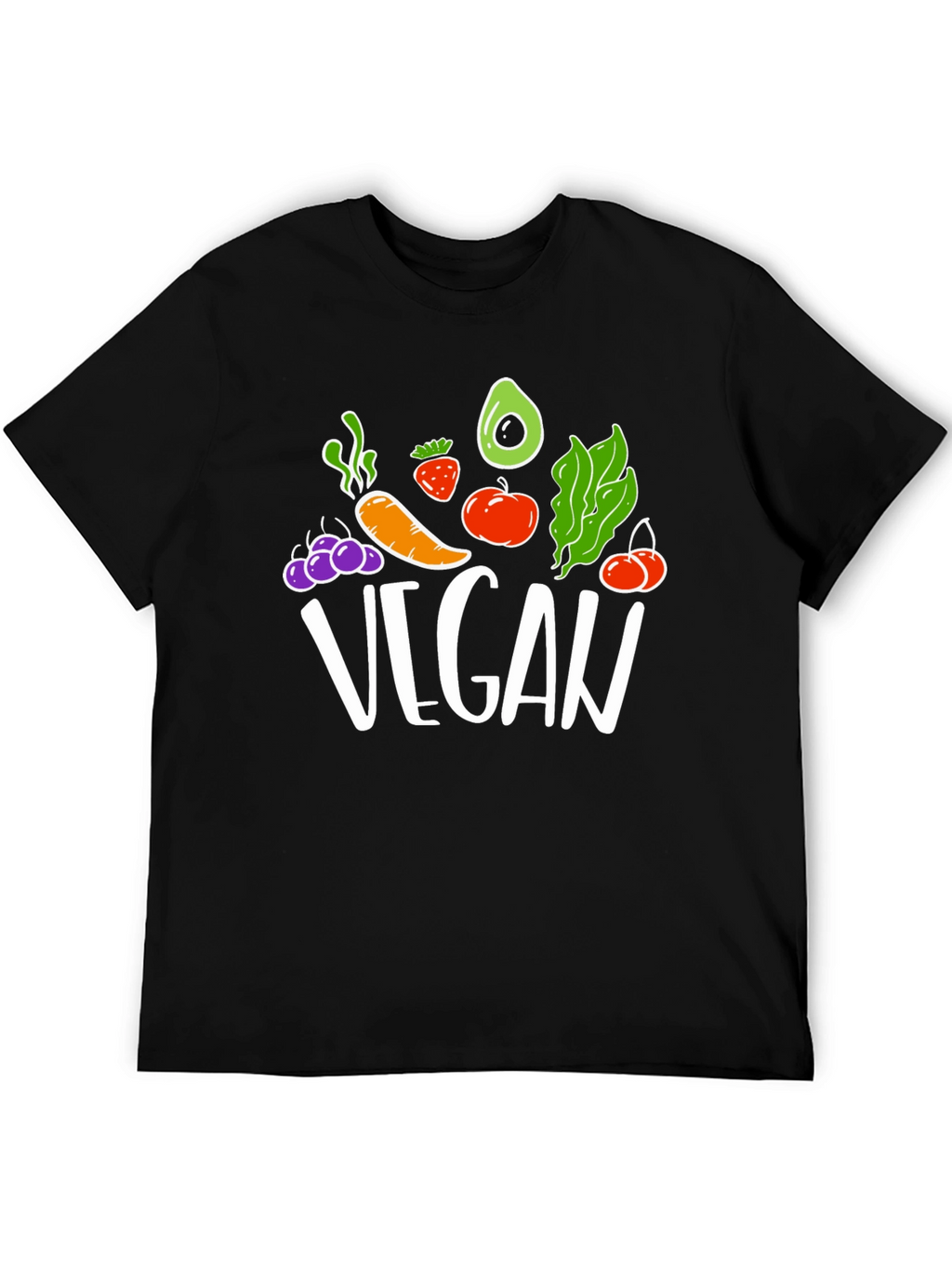 Vegan T-Shirt: Fruits & Vegetables Design