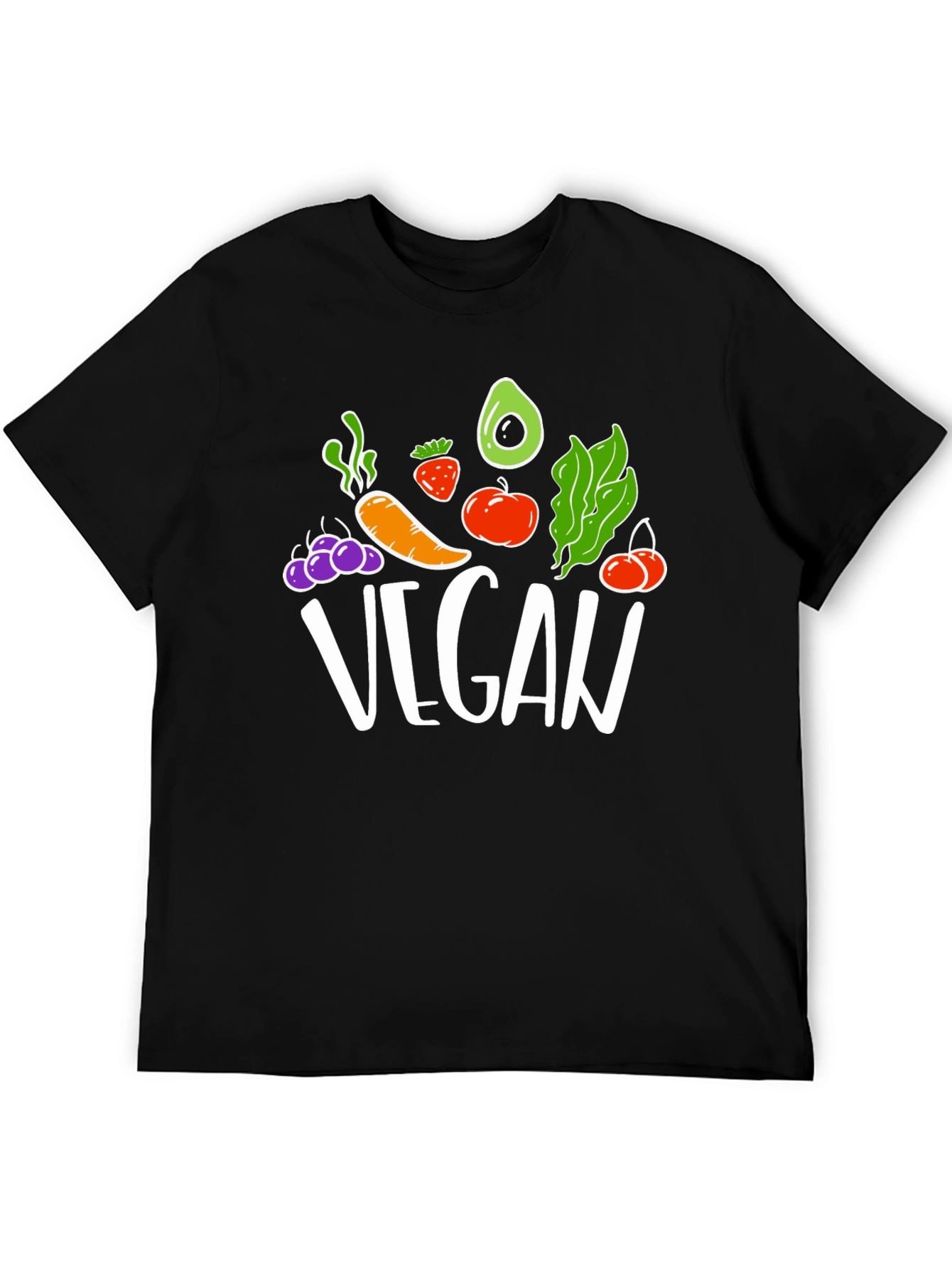 Vegan T-Shirt: Fruits & Vegetables Design