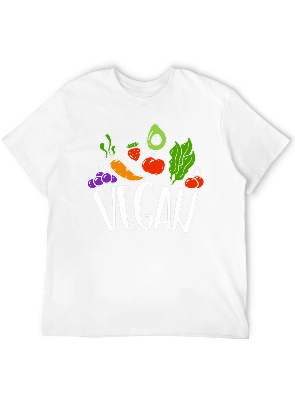 Vegan T-Shirt: Fruits & Vegetables Design