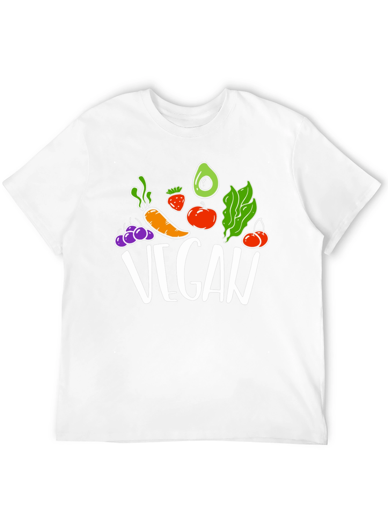 Vegan T-Shirt: Fruits & Vegetables Design