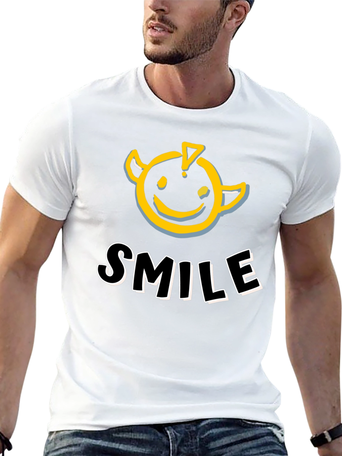 Smiley Face Graphic Tee - Devilish Grin Shirt