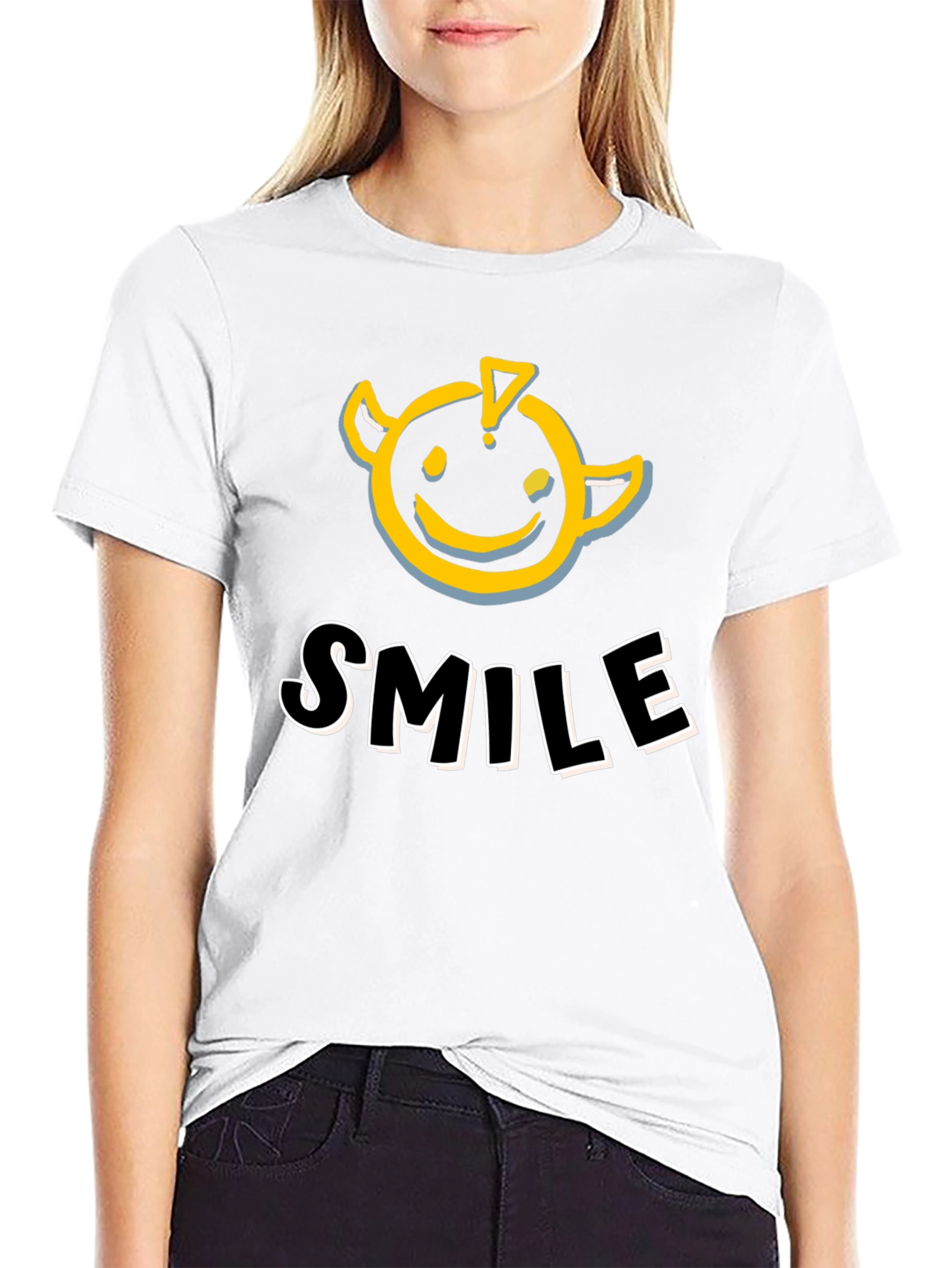 Smiley Face Graphic Tee - Devilish Grin Shirt