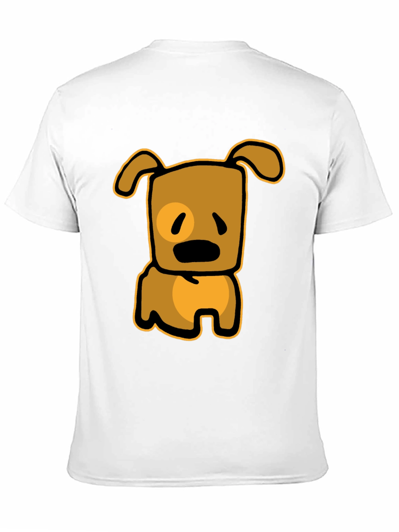 Cartoon Dog Graphic T-Shirt - Black