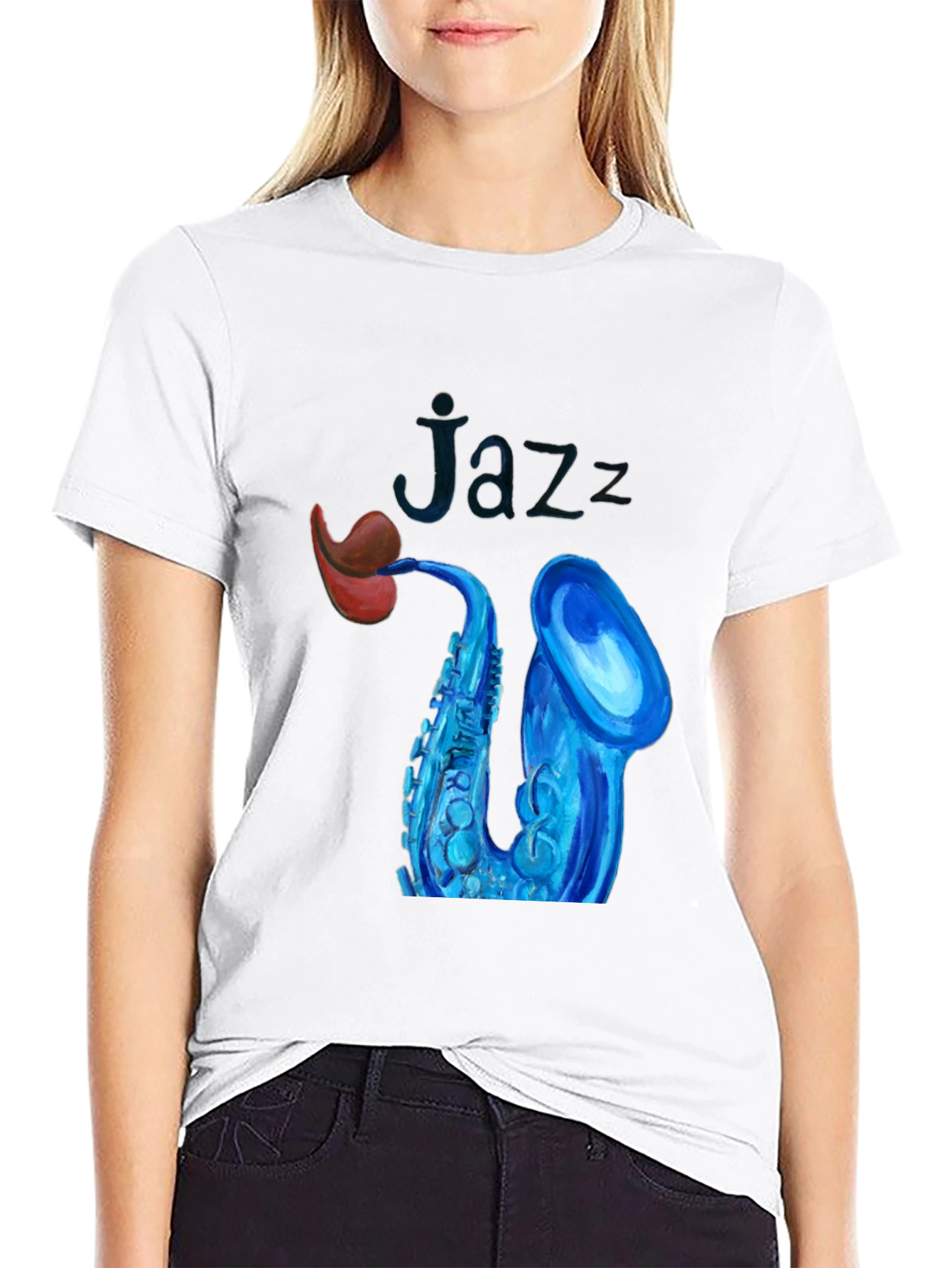Jazz Saxophone Graphic Tee - Stylish Music Lover T-Shirt