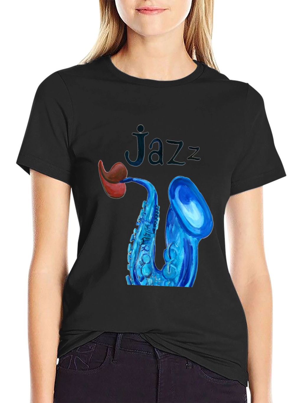 Jazz Saxophone Graphic Tee - Stylish Music Lover T-Shirt