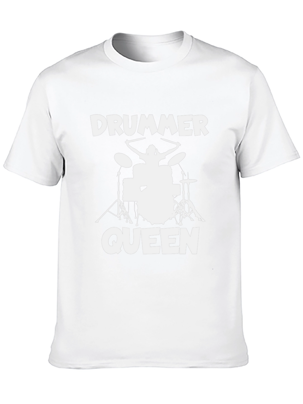 Drummer Queen Black T-Shirt - Music Lover Tee