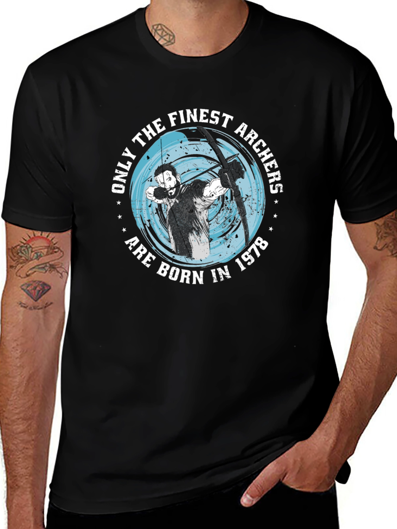 Finest Archers Born in 1978 Black T-Shirt