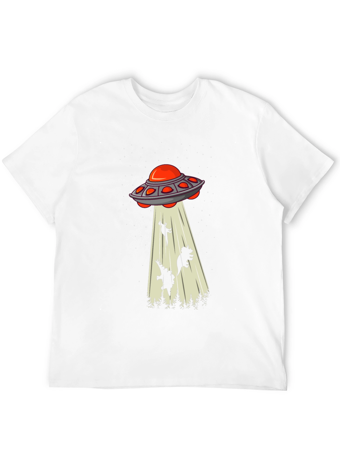 Alien Abduction T-Shirt - Dinosaur Silhouette