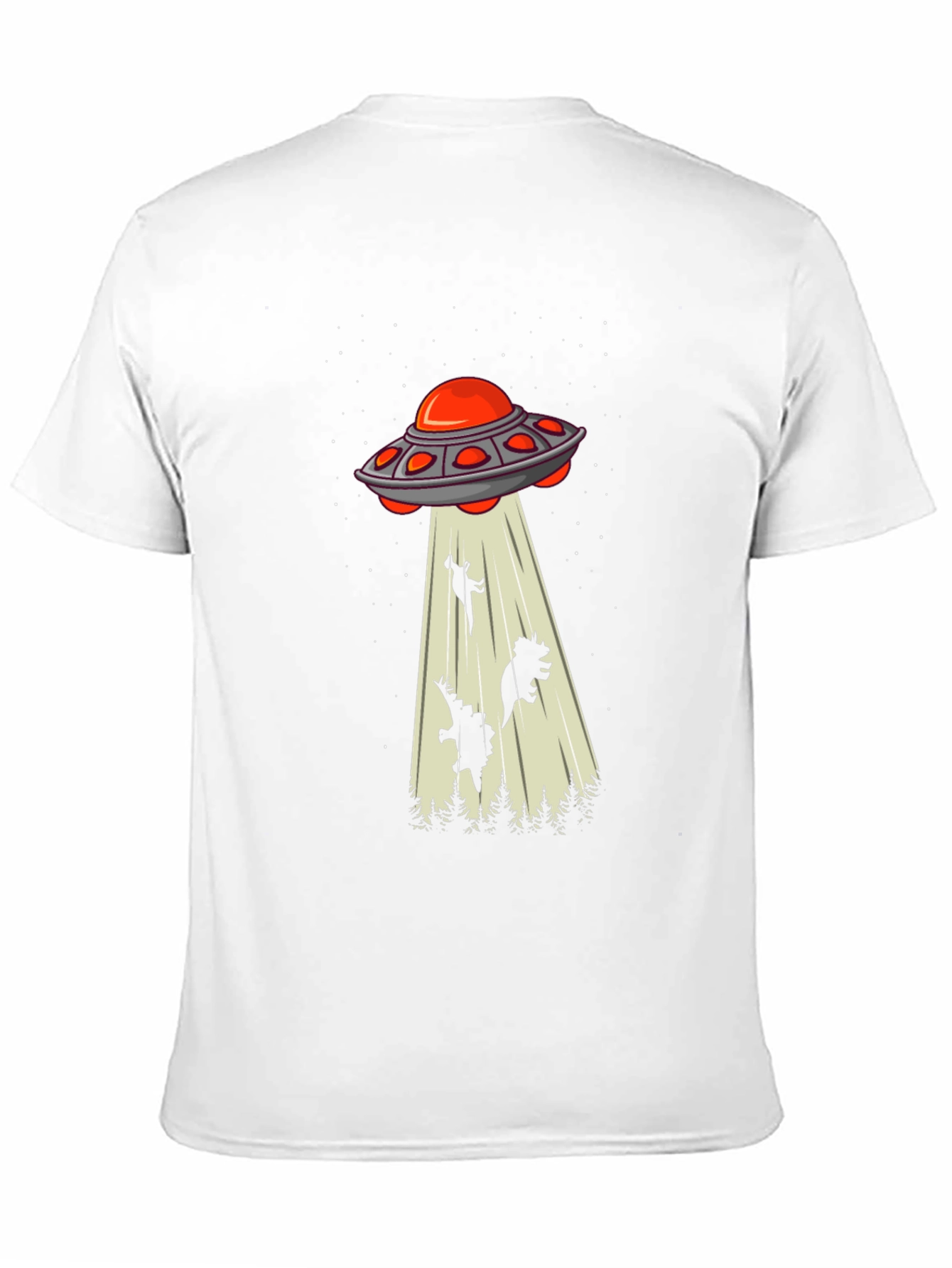Alien Abduction T-Shirt - Dinosaur Silhouette
