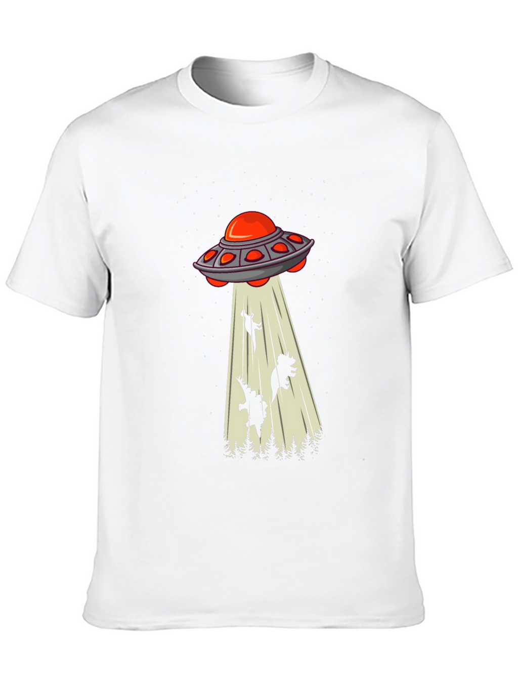 Alien Abduction T-Shirt - Dinosaur Silhouette