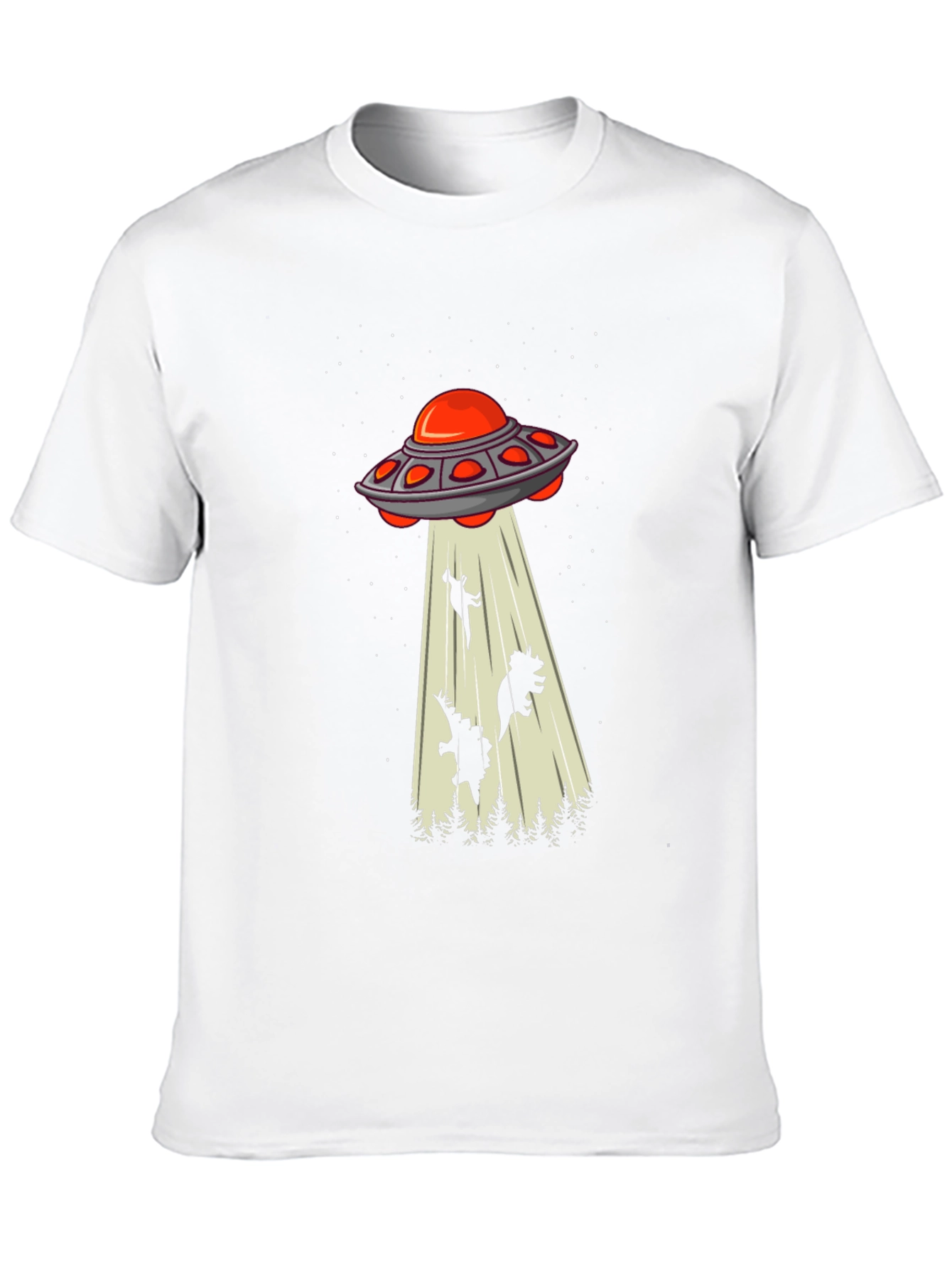 Alien Abduction T-Shirt - Dinosaur Silhouette