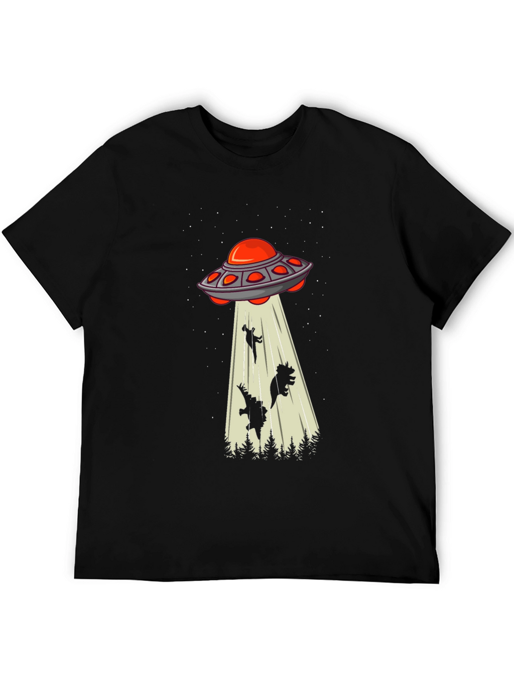 Alien Abduction T-Shirt - Dinosaur Silhouette