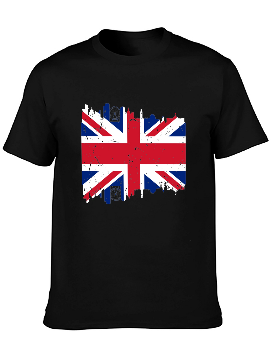 Union Jack Flag Graphic T-Shirt - Distressed Print
