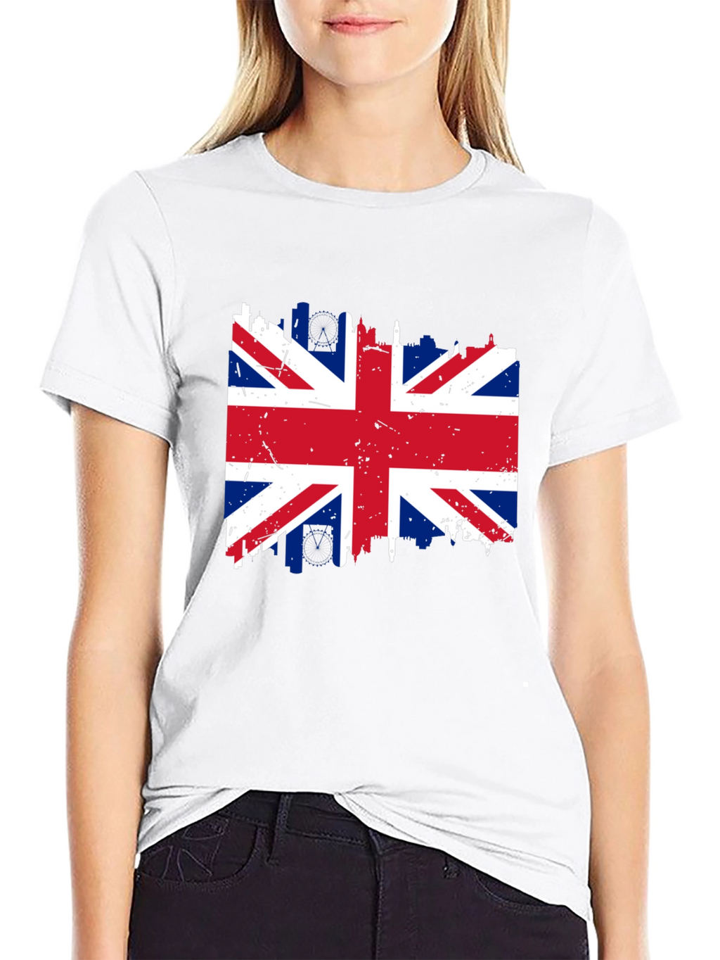 Union Jack Flag Graphic T-Shirt - Distressed Print