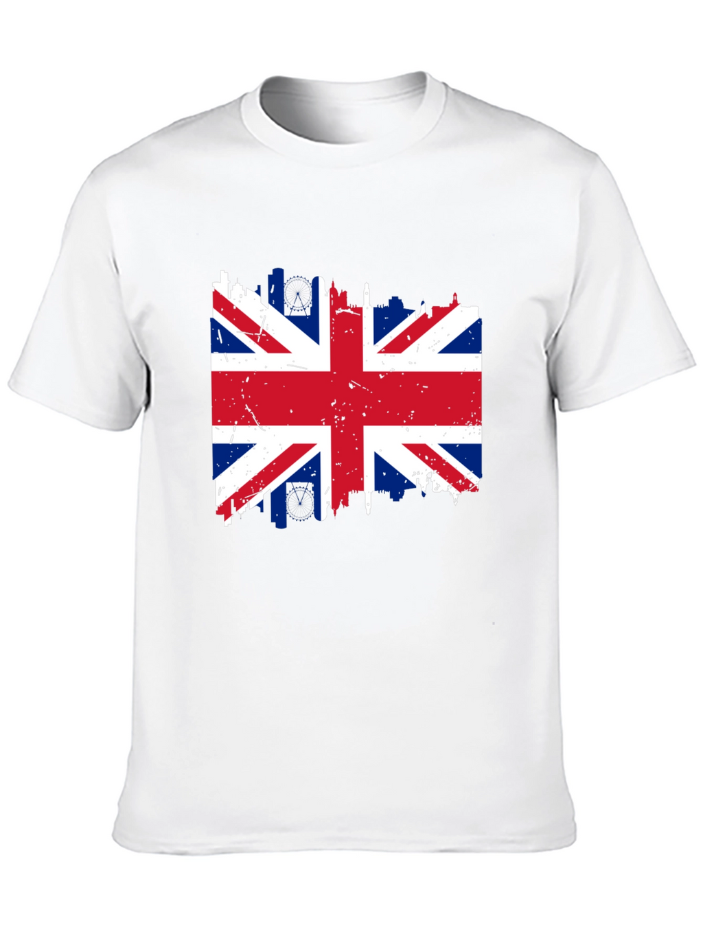 Union Jack Flag Graphic T-Shirt - Distressed Print