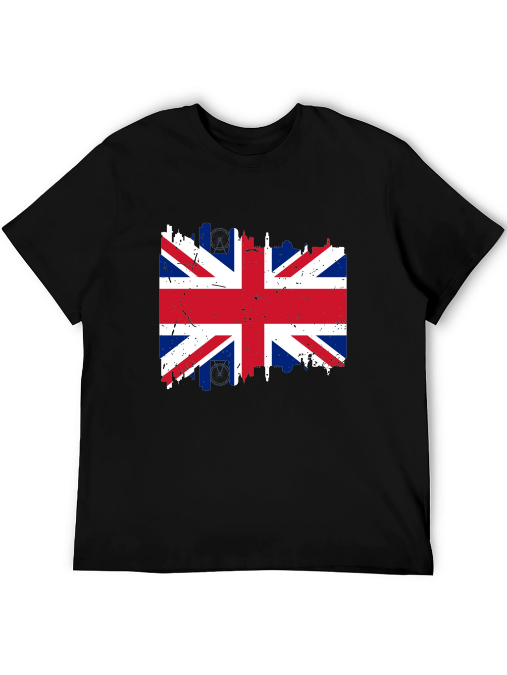 Union Jack Flag Graphic T-Shirt - Distressed Print