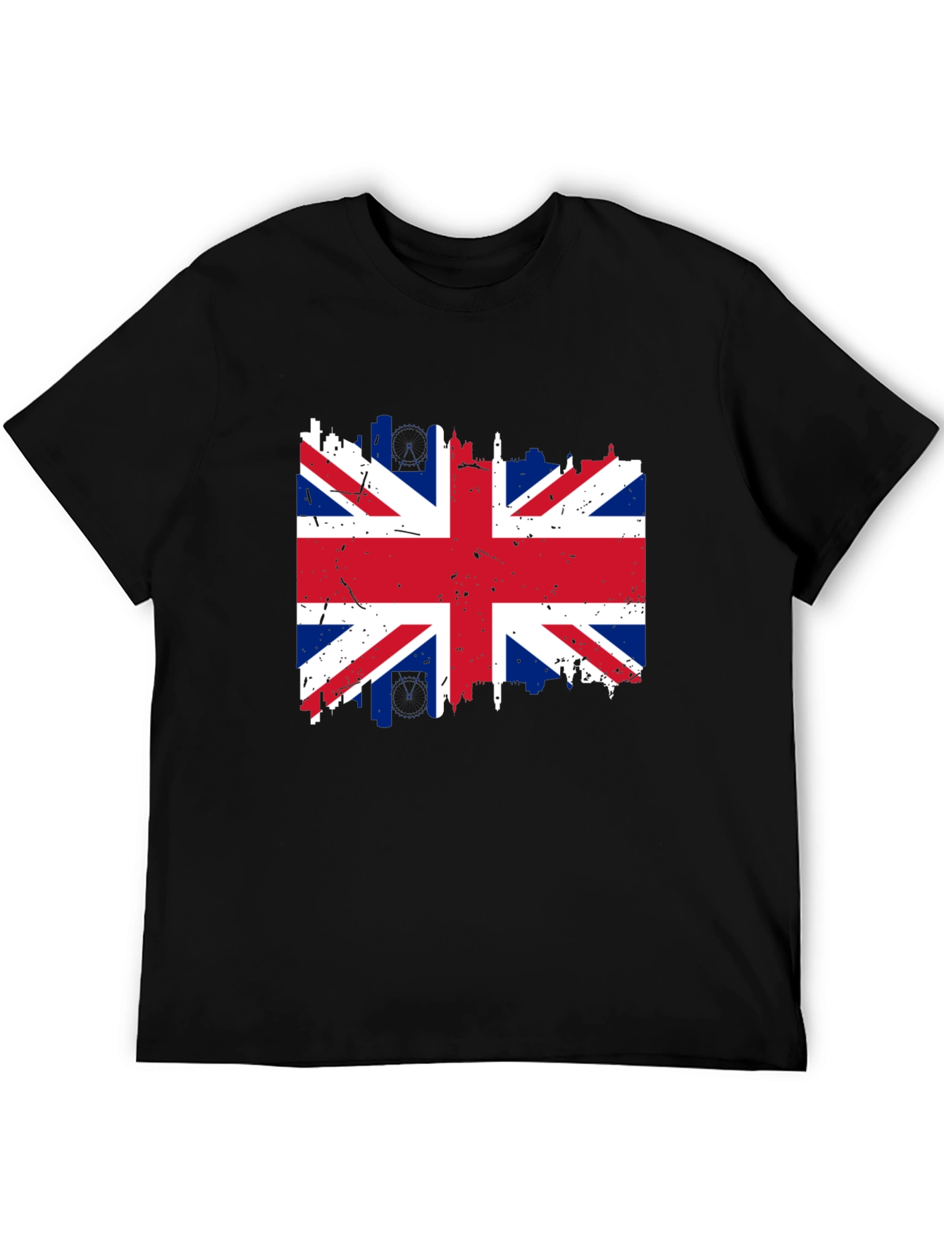 Union Jack Flag Graphic T-Shirt - Distressed Print