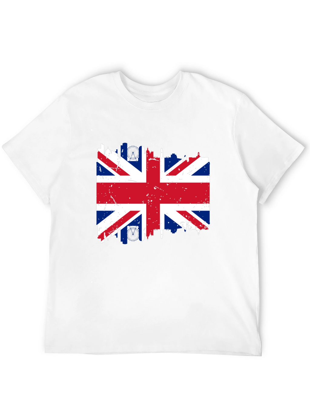 Union Jack Flag Graphic T-Shirt - Distressed Print