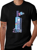 Retro 80s Cell Phone Love Graphic T-Shirt