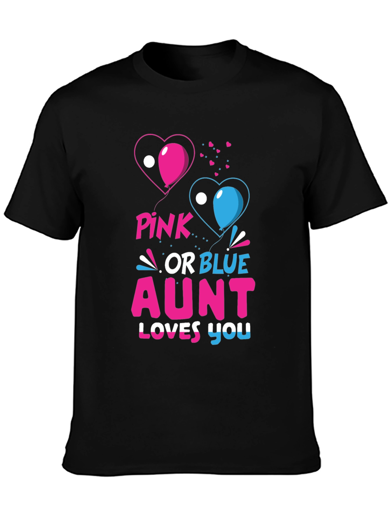 Pink or Blue Aunt Loves You Gender Reveal T-Shirt