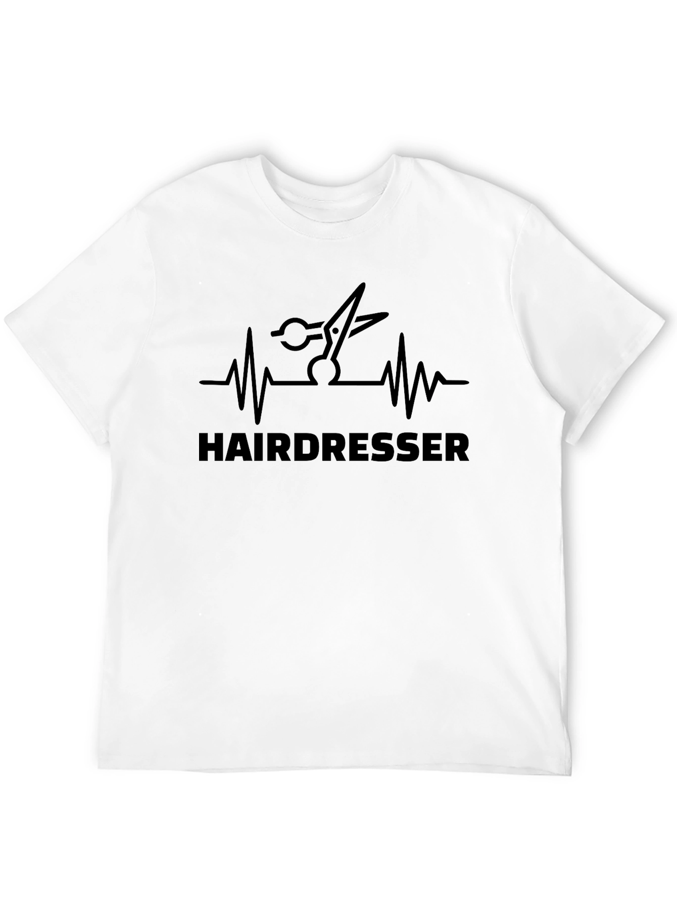 Hairdresser Heartbeat Black T-Shirt
