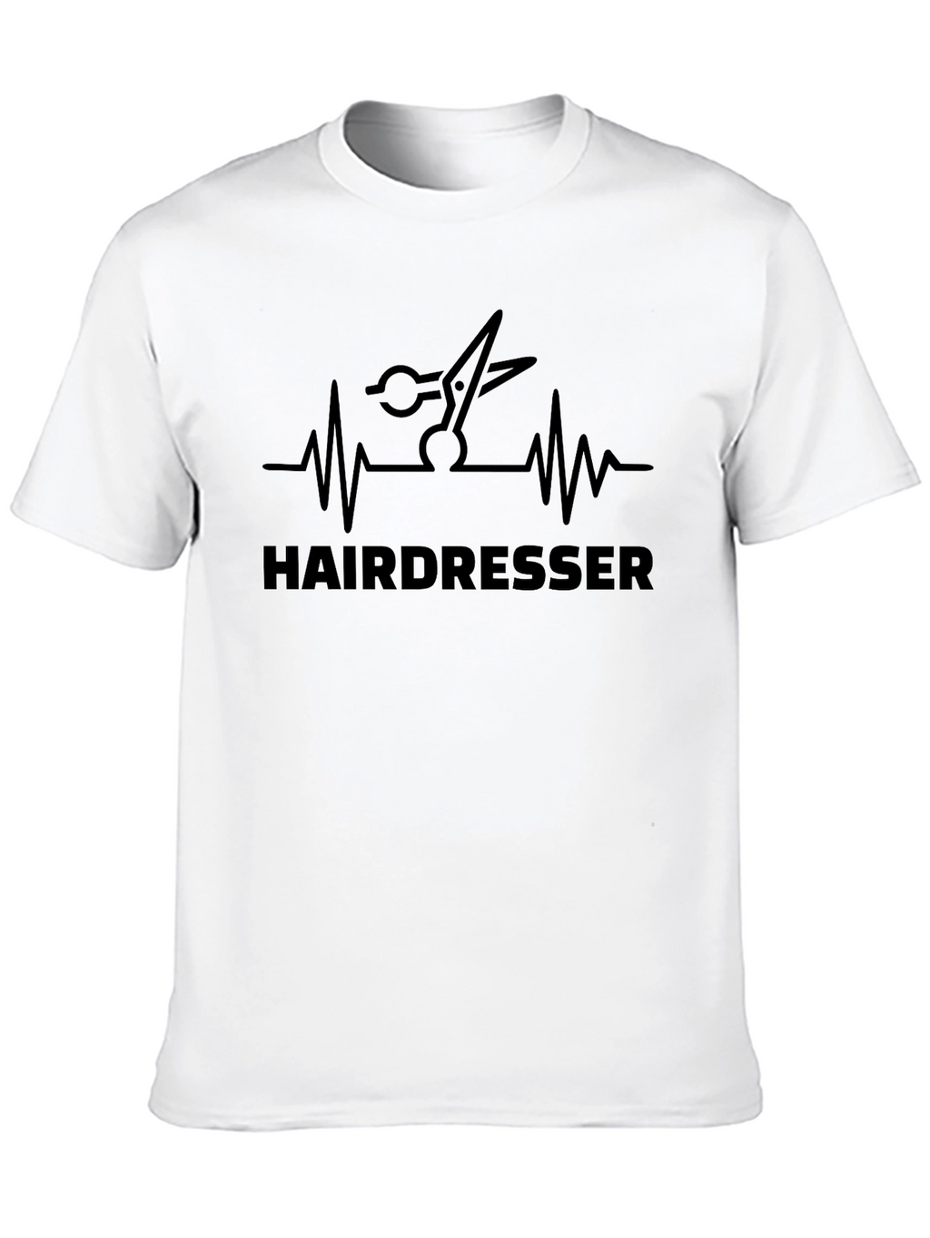 Hairdresser Heartbeat Black T-Shirt
