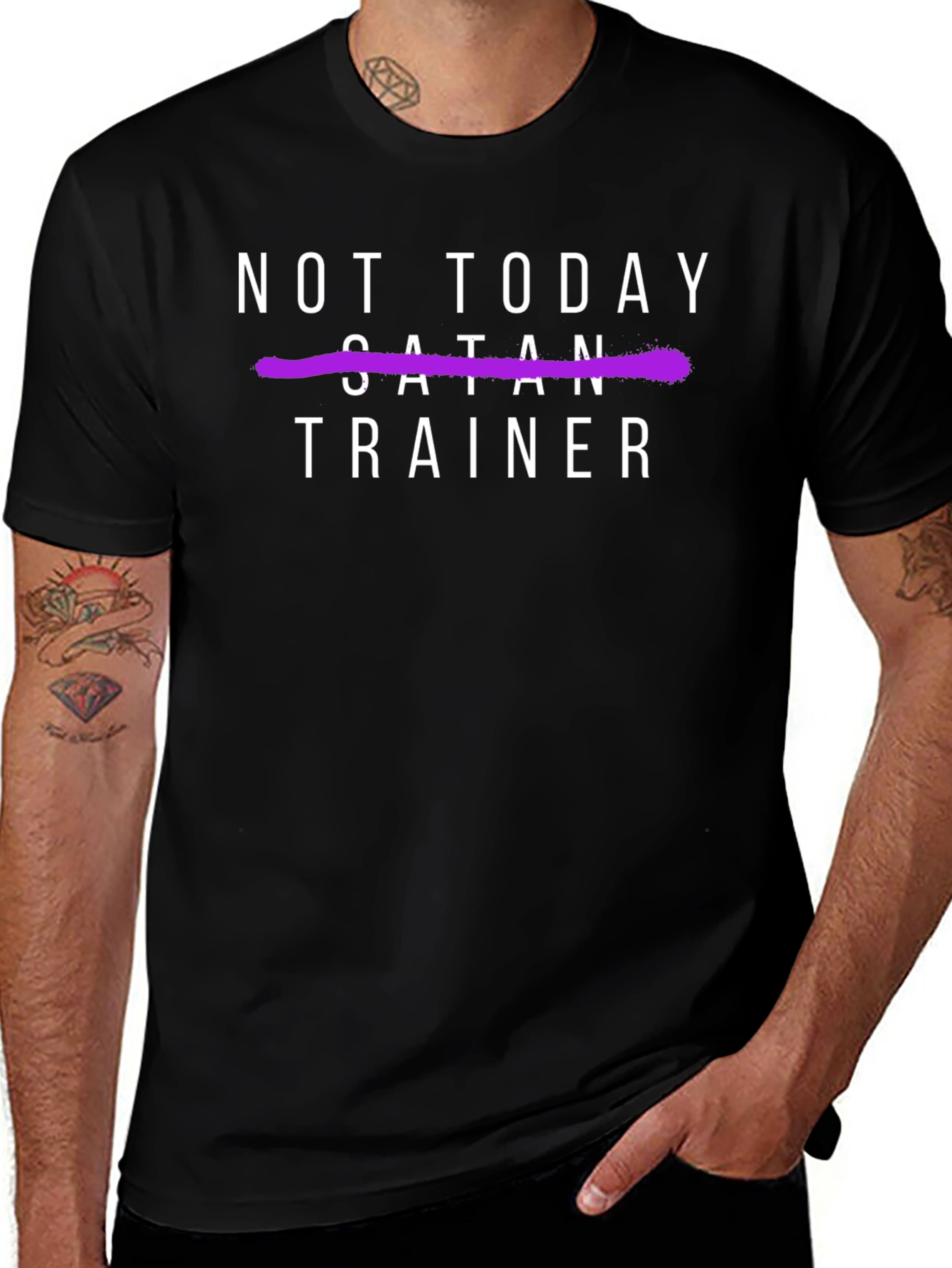 Not Today Satan Trainer - Unisex T-Shirt