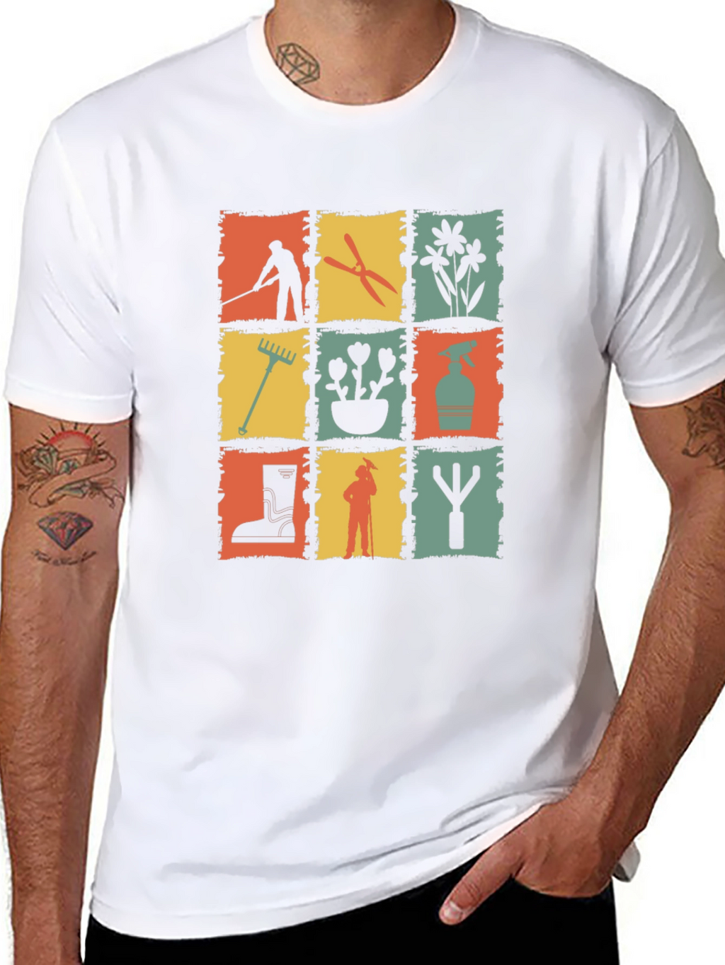 Gardening Tools Graphic T-Shirt
